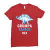 grumpa saurus rex Ladies Fitted T-Shirt