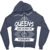 Queens Are Born In February Zipper Hoodie