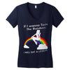ls mug eat rainbow eat les Women's V-Neck T-Shirt