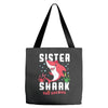 sister shark doo doo doo family matching Tote Bags