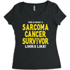 This is What a Sarcoma Cancer Survivor Looks Like Women's Triblend Scoop T-shirt