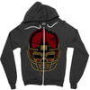 american football skull Zipper Hoodie