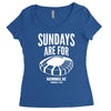 sundays are for football foot ball Women's Triblend Scoop T-shirt