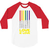 Lightsaber Rainbow - Love Is Love 3/4 Sleeve Shirt