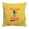 keep calm and pitch on Throw Pillow