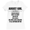 Super August Girl Ladies Fitted T-Shirt