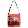 the dogfather dalmatian Adjustable Strap Totes