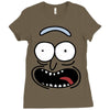 pickle rick face Ladies Fitted T-Shirt
