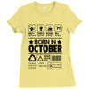Born In October Ladies Fitted T-Shirt