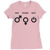 man woman geek symbols Ladies Fitted T-Shirt