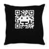space alien qr code Throw Pillow