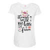 Though She Be But Little She Is Fierce Maternity Scoop Neck T-shirt