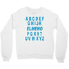 alphabet abc elemno Crewneck Sweatshirt