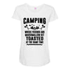 Camping Where Friends And Marshmallow Get Toasted At The Same Time Maternity Scoop Neck T-shirt