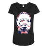 michael myers floral mask Maternity Scoop Neck T-shirt