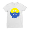 bearded smiley face Ladies Fitted T-Shirt