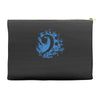 bass clef in blue Accessory Pouches