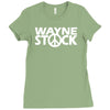 wayne's world waynestock rock band baseball jersey Ladies Fitted T-Shirt