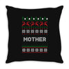 ugly christmas mother Throw Pillow