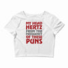 my head hertz from these puns Crop Top
