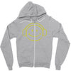 smiley dj techno,club,dance,music,rave retro Zipper Hoodie