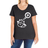 cow says mu Ladies Curvy T-Shirt