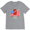 bacon american flag dab V-Neck Tee