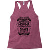 Super Cool Momma Of A Freaking Awesome Son Racerback Tank