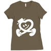 heart walking Ladies Fitted T-Shirt
