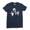 devil horns Ladies Fitted T-Shirt