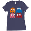 cool retro 80s pacman ghosts video games Ladies Fitted T-Shirt