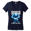 skinhead a way of life blue ideal birthday gift present. Women's V-Neck T-Shirt