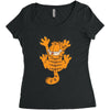 garfield scratching, ideal gift or birthday present funny Women's Triblend Scoop T-shirt