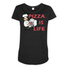 pizza is love pizza is life Maternity Scoop Neck T-shirt