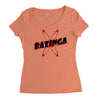 bazinga logo inspired by the big bang theory ideal birthday gift Women's Triblend Scoop T-shirt