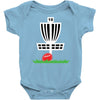 disc golf frisbee leaning on target basket innova Baby Onesie