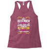 i am a december women Racerback Tank