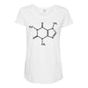 Caffeine Molecule Maternity Scoop Neck T-shirt