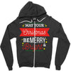 may your christmas be merry &amp; bright Zipper Hoodie