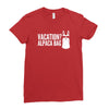 vacation alpaca bag animal humor funny Ladies Fitted T-Shirt
