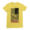 god bless america Ladies Fitted T-Shirt