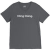cling clang funny V-Neck Tee