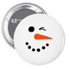 snowman face Pin-back button