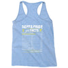September Girl Facts Virgo Racerback Tank