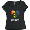 Love is Love Heart Women's Triblend Scoop T-shirt