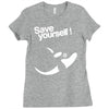 save yourself Ladies Fitted T-Shirt