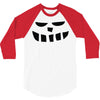 smiling teeth pumpkin face 3/4 Sleeve Shirt