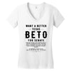 want a better texas black Women's V-Neck T-Shirt
