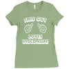 this guy loves wisconsin Ladies Fitted T-Shirt