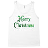 merry christmas green glitter Tank Top